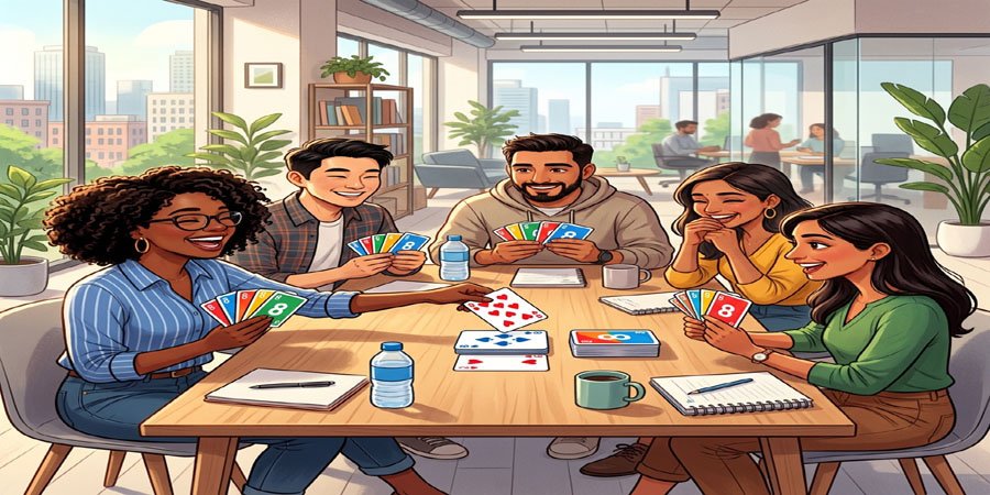 Crazy 8s Card Game for Teams