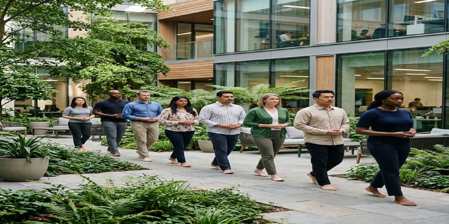 Mindful Walking Exercise for Teams